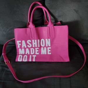 House Of Rehab "Fashion Made Me Do It" Large Shoulder Bag